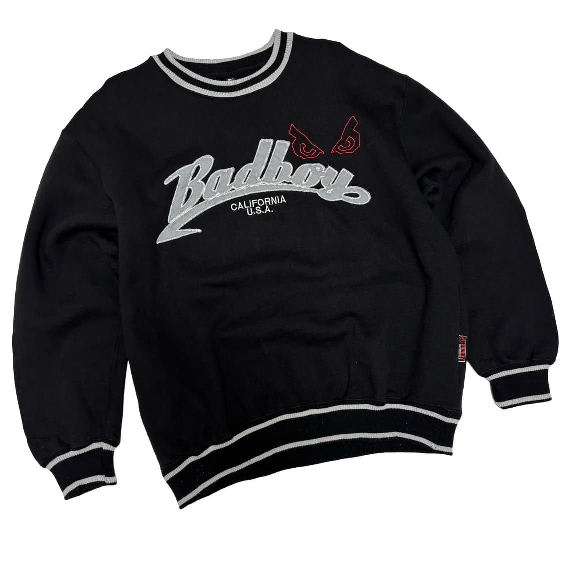 배드보이 캘리포니아 빅 로고 자수 라인 맨투맨 상품이미지1