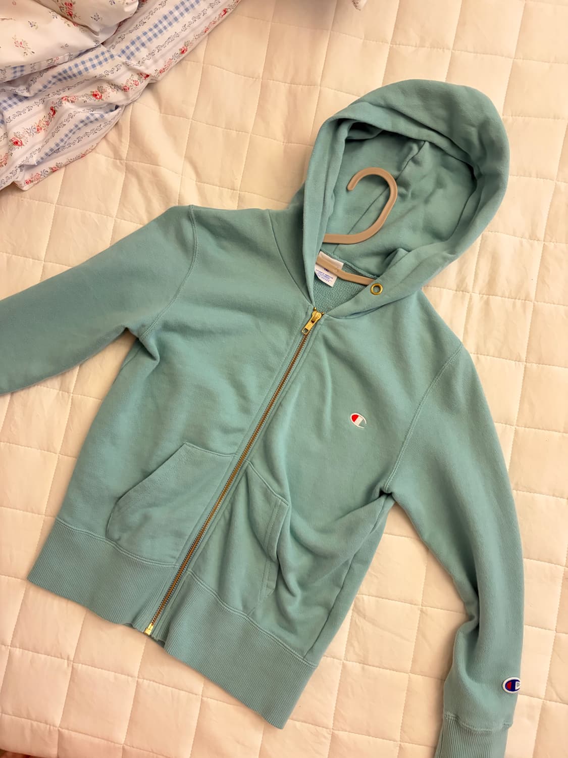챔피온 민트 후드집업 상품이미지1