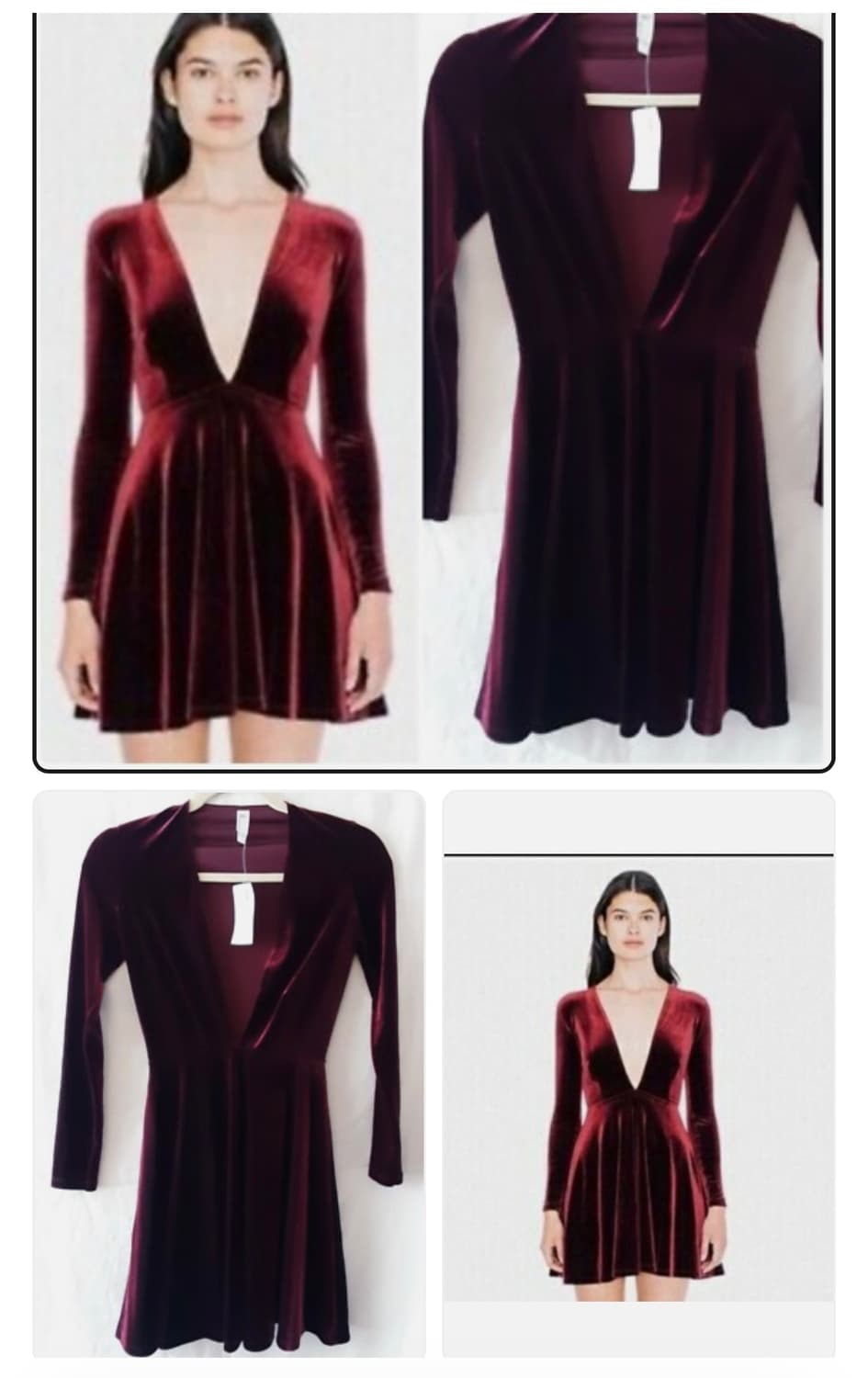 American Apparel 버건디 스케이터 드레스 새상품 상품이미지4