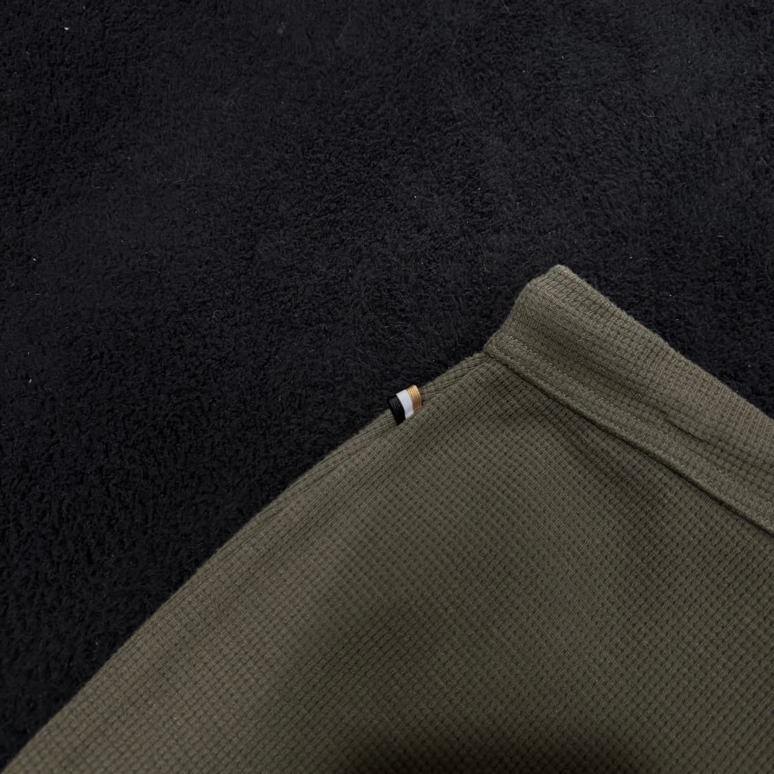 M 휴고 보스 HUGO BOSS 카키 와플 니트 팬츠 상품이미지4