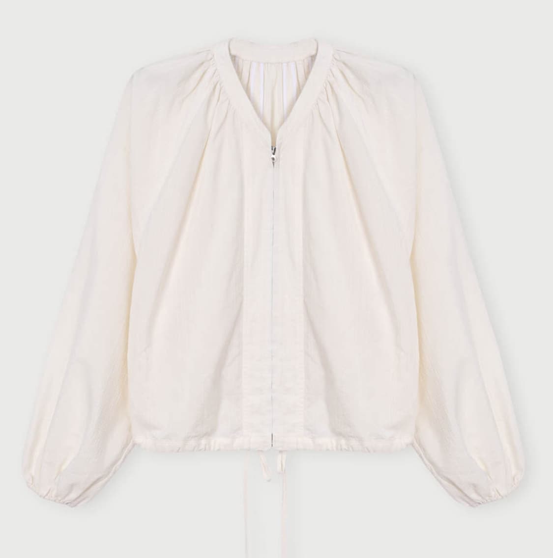 에토스 SHIRRING ZIPPER BLOUSE 상품이미지1