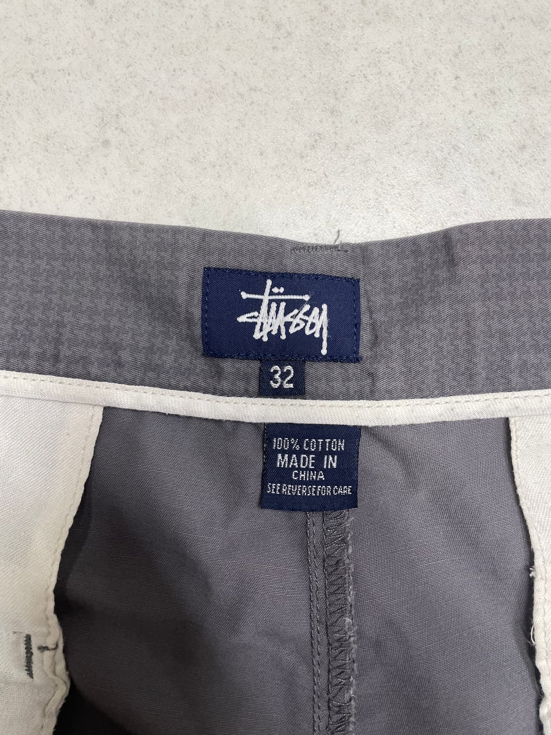 [32] 00's 빈티지 스투시 패턴 치노 팬츠 그레이 상품이미지3