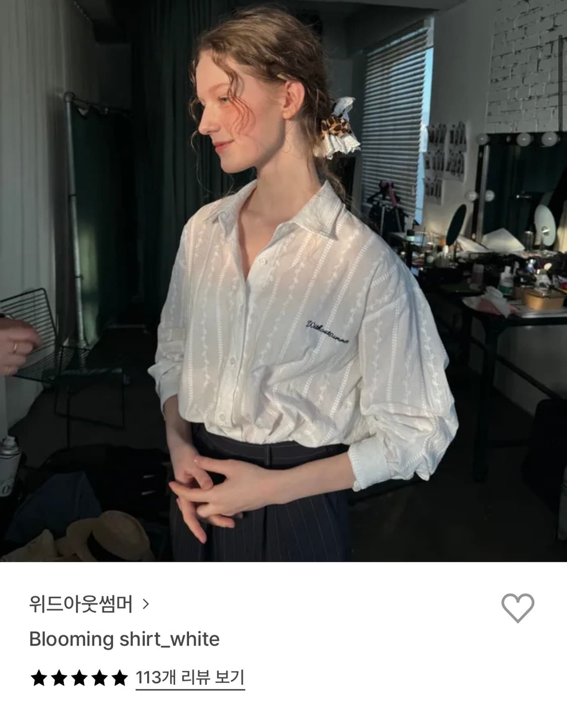 위드아웃썸머 블루밍 셔츠 상품이미지1