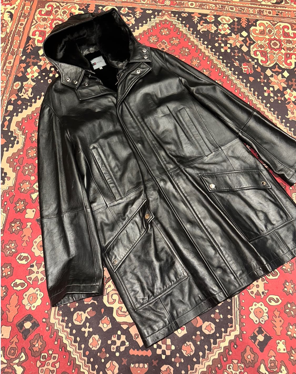 ( L-XL ) 양가죽코트 가죽코트 가죽카코트 가죽후디 가죽후드 상품이미지2