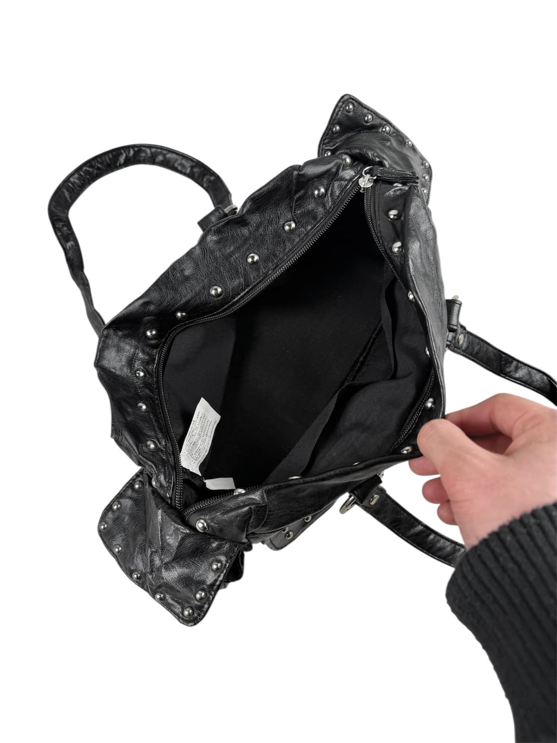 JPN 스터드 레더 토트백 상품이미지5