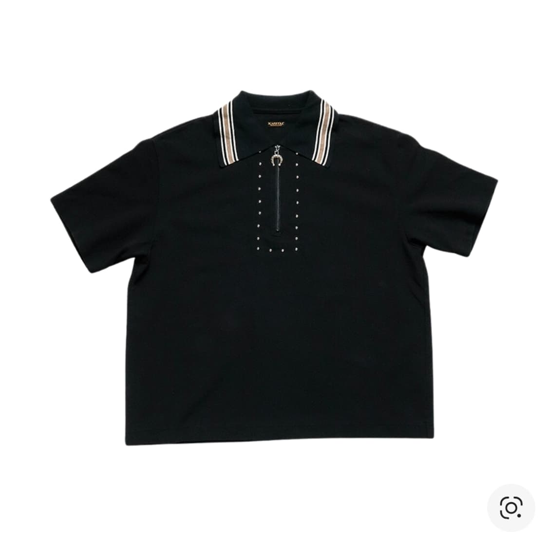 캐피탈 타이틀리 우븐 피케 랭글 칼라 집업 푸에블로 폴로 블랙 상품이미지1