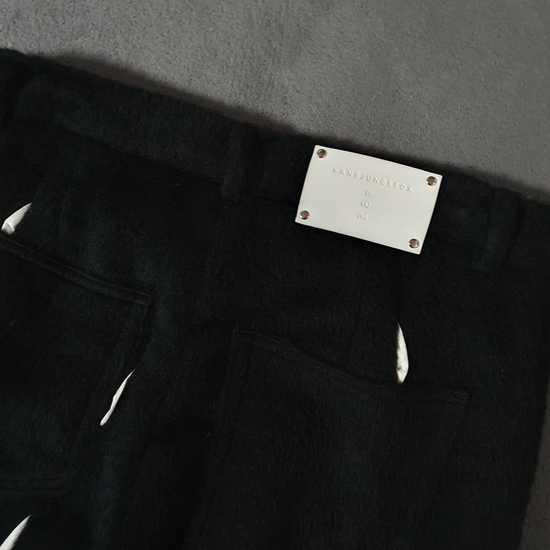 2 강정석 비 알파카 트라우저 플리스 팬츠 블랙 상품이미지9