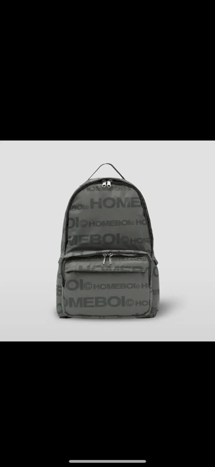 홈보이스포츠클럽 로고 백팩 그레이색상 남녀공용 상품이미지1