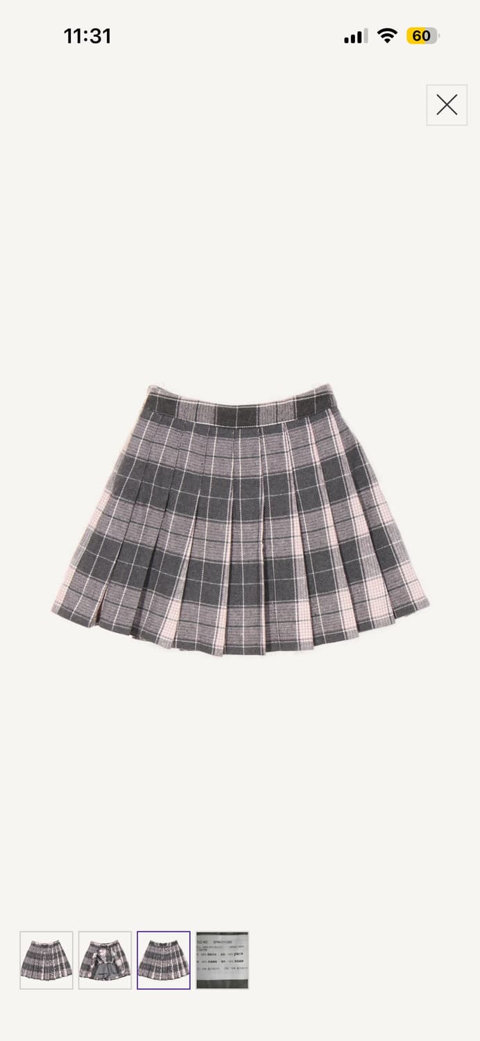 SPAO 핑크 체크스커트 플리츠스커트 상품이미지2