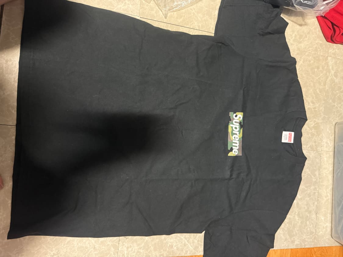 L사이즈 슈프림 23FW 박스로고 티셔츠 블랙 상품이미지1