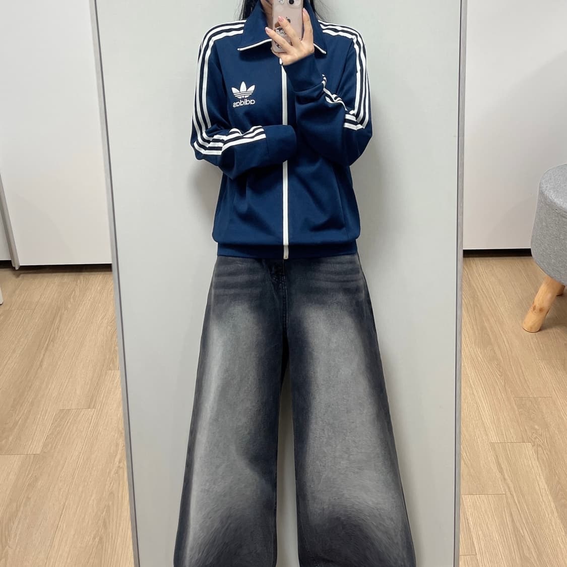 아디다스 유로파 자수로고 네이비 트랙탑 져지 상품이미지1