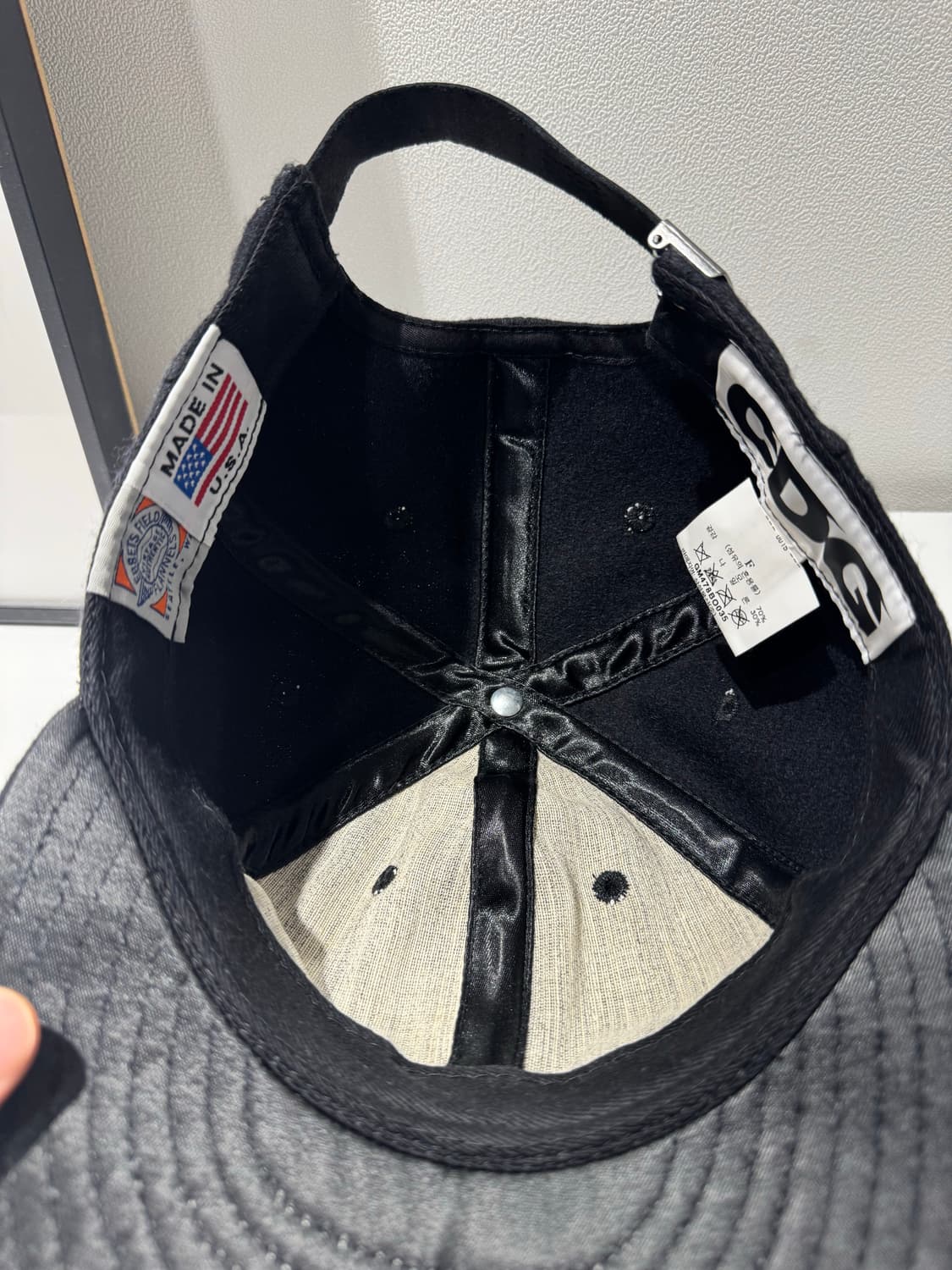 CDG x 이벳 필드 빈티지 볼캡 2 블랙 상품이미지3