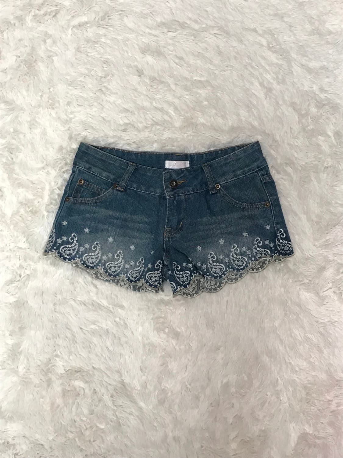 일본빈티지 리즈리사 플라워 디테일 숏 팬츠 상품이미지1