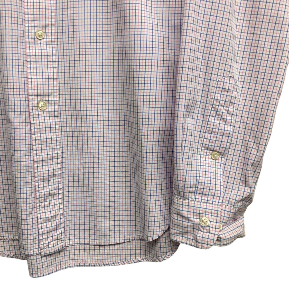 폴로 핑크 블루 체크 클래식핏 셔츠 M 상품이미지5