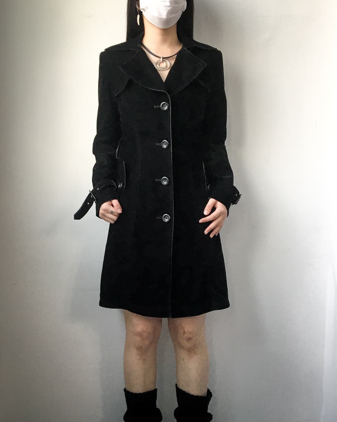 Belted velour jacket 상품이미지1