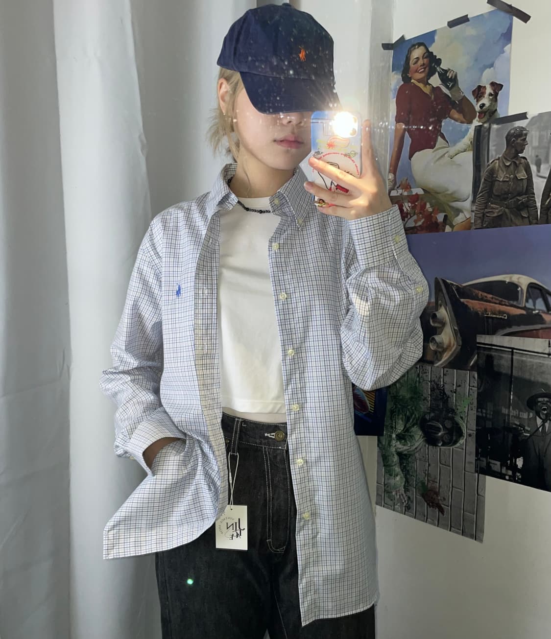 랄프로렌 체크무늬 셔츠 L 상품이미지1