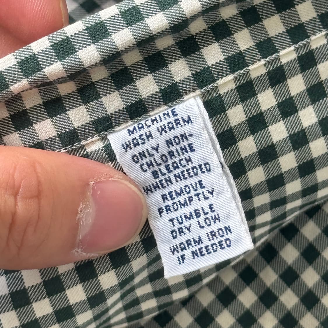 폴로랄프로렌 빈티지 그린 깅엄 체크셔츠 M 상품이미지6