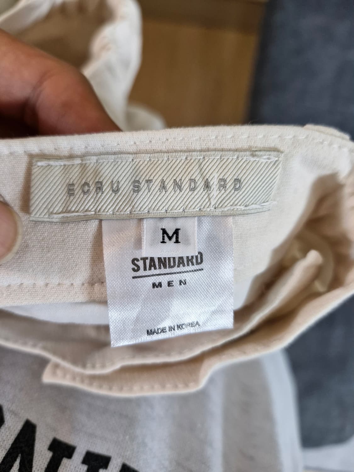 아이보리 면 슬랙스 팬츠 M 상품이미지2