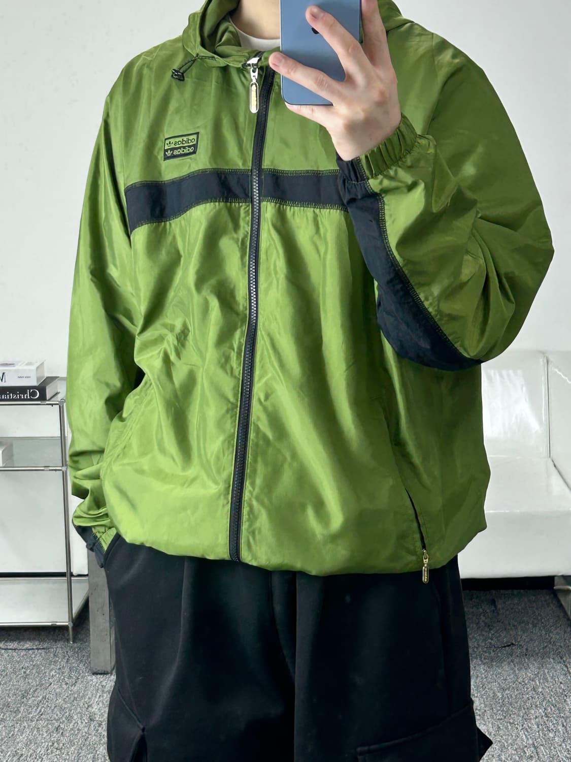 아디다스 자수로고 올드스쿨 바람막이 2XL  상품이미지8