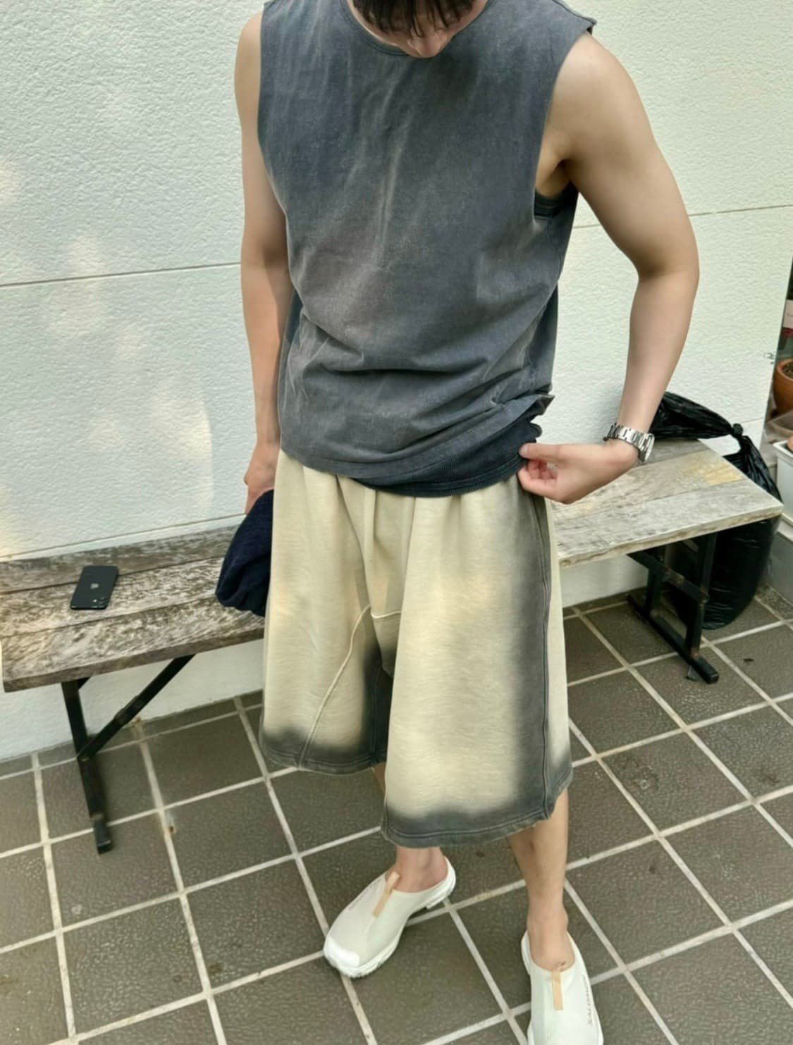 토니웩 가먼트 슬리브리스 차콜 상품이미지2