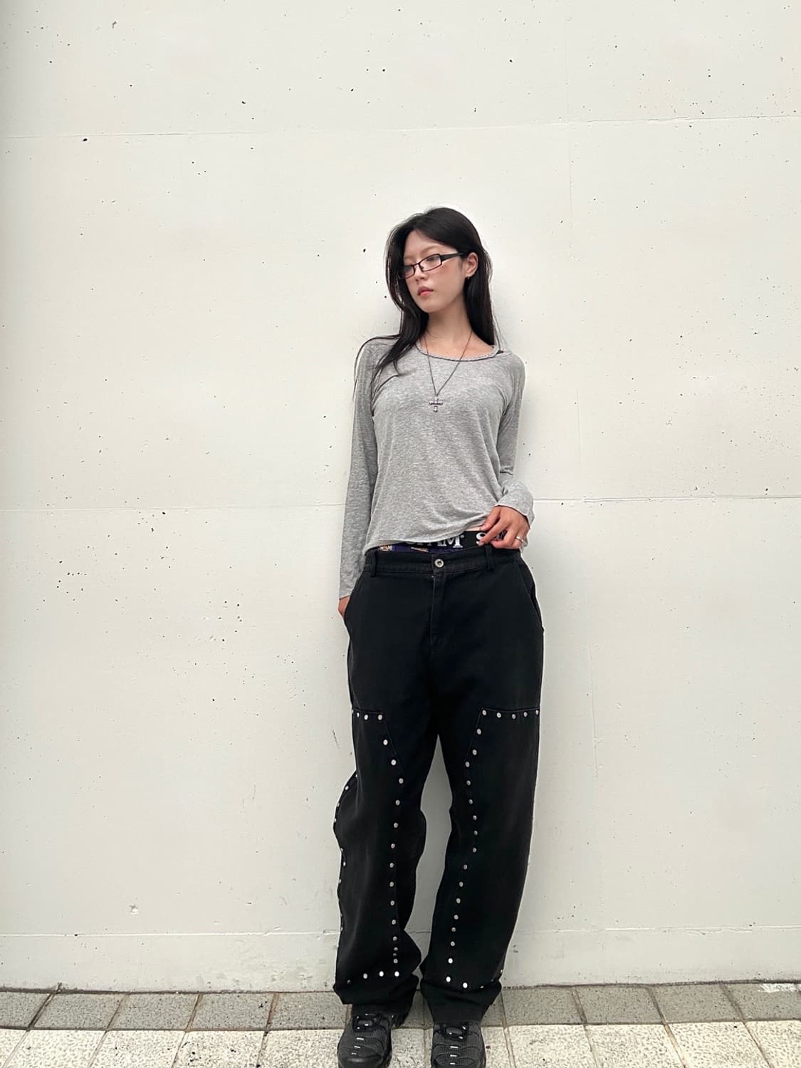 Chic twist basic top / grey 상품이미지1