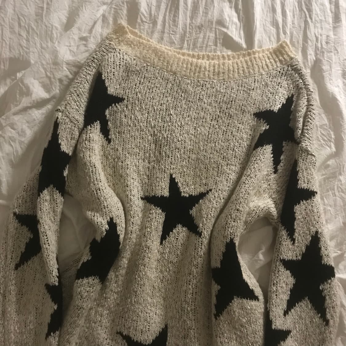 빈티지 y2k 원숄더 별 니트 상품이미지2