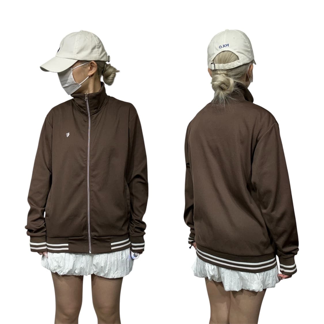 일본 빈티지 딥 브라운 오버핏 트랙탑 져지 L 상품이미지1