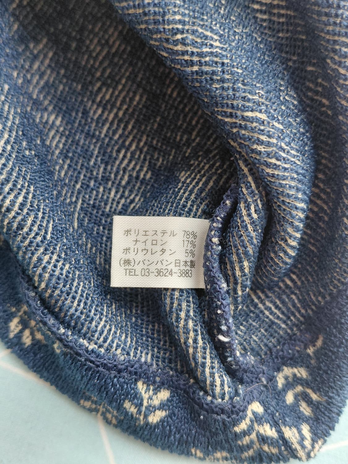 [일본빈티지] 네이비 꽃무늬 슬리브리스 탑 상품이미지5