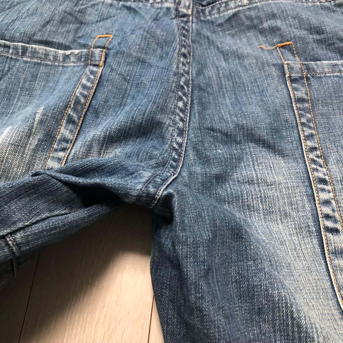 빅사이즈 버뮤다 진청워싱 팬츠 XL 상품이미지2