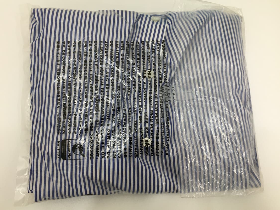 꼼데가르송 플레이 스트라이프 블랙 하트 셔츠 블루 상품이미지3