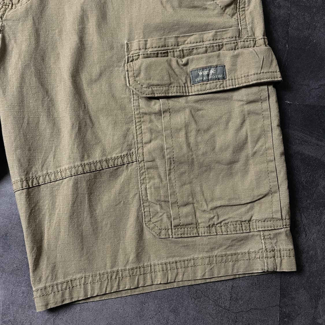 WRANGLER 랭글러 빈티지 베이지 코튼 카고 하프 팬츠 A00763 상품이미지5