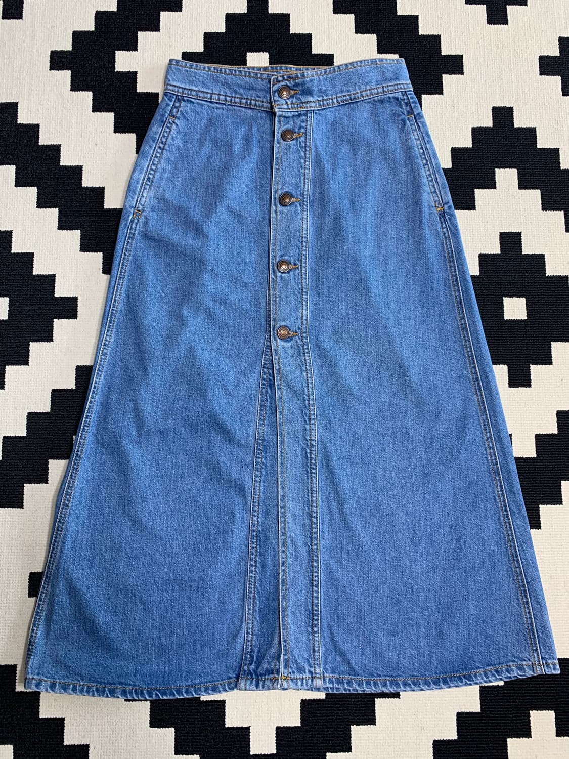 ZARA 자라 버튼플라이 데님 스커트_XS 상품이미지1