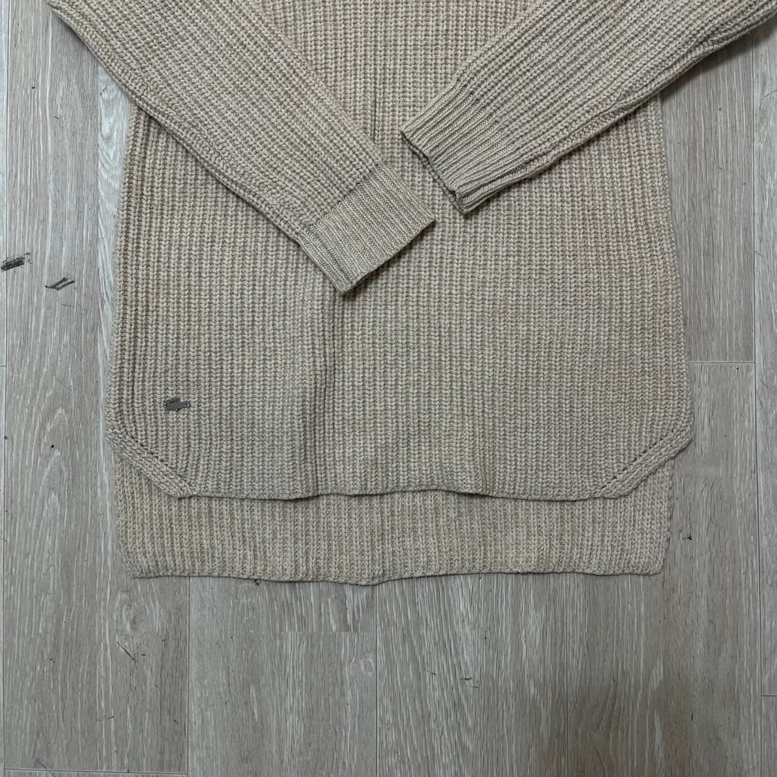 라코스테 Lacoste 골지 모직 니트 스웨터 34사이즈 상품이미지7