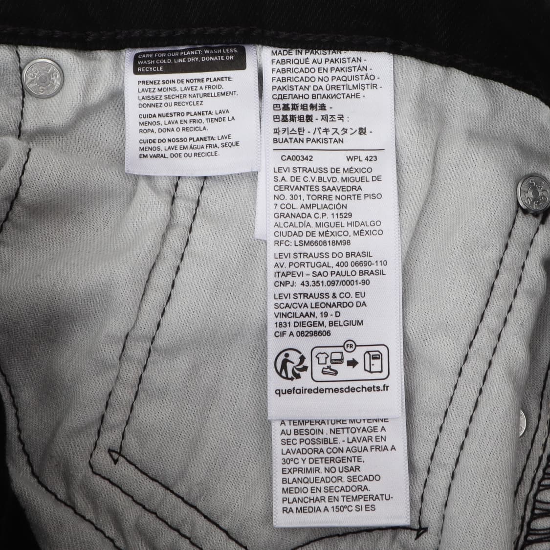 리바이스 559 블랙 진 데님팬츠 상품이미지8