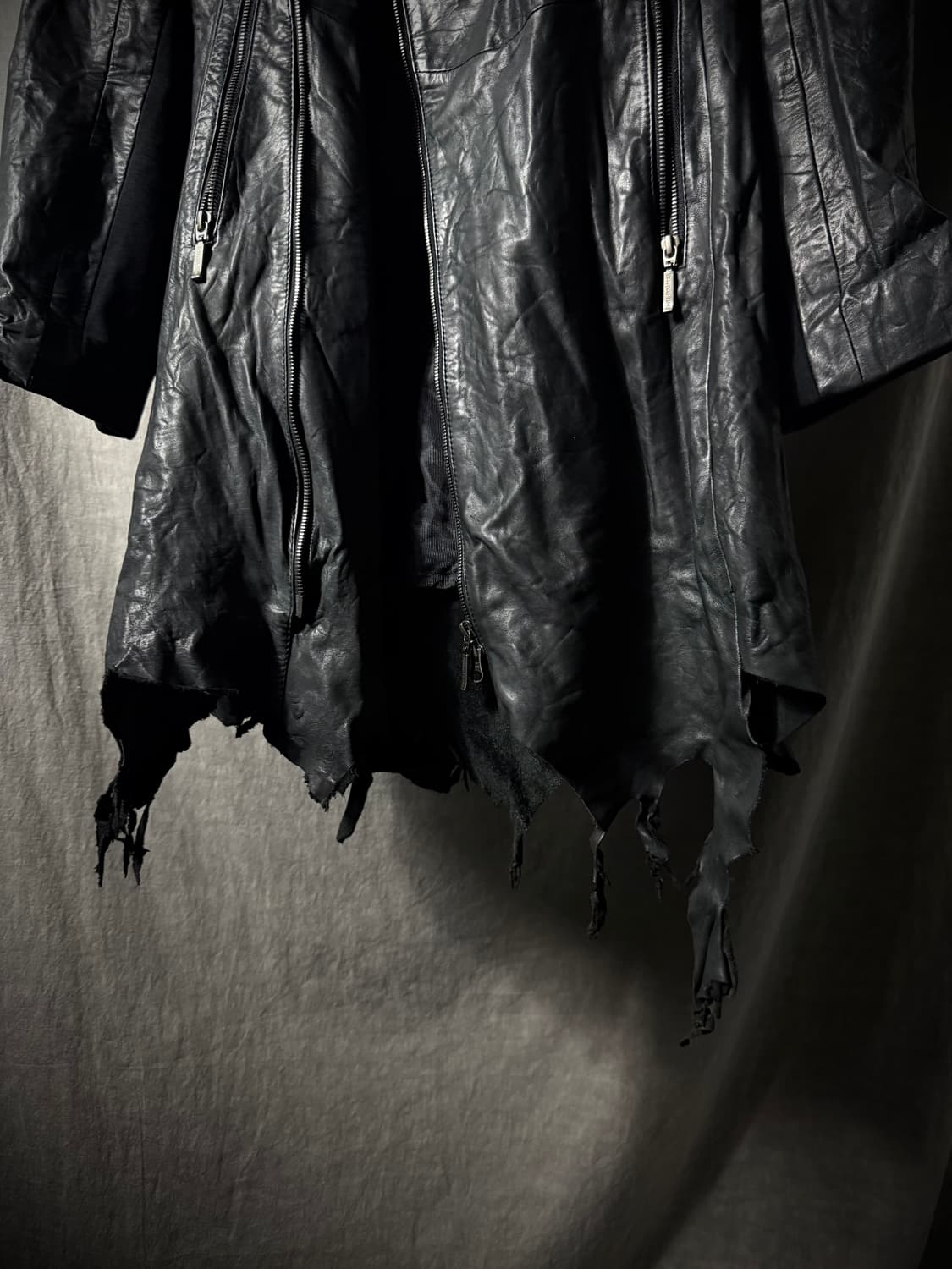 Yasuyuki Ishii Distressed Leather Jacket 상품이미지5