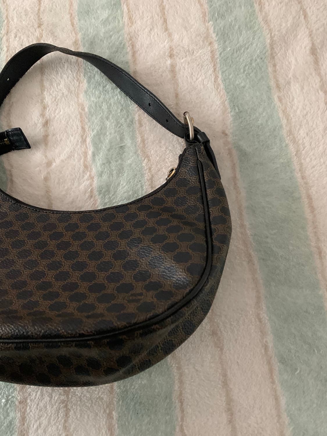 셀린느 호보백 가방 블랙 바게트백 빈티지 마카담 상품이미지6