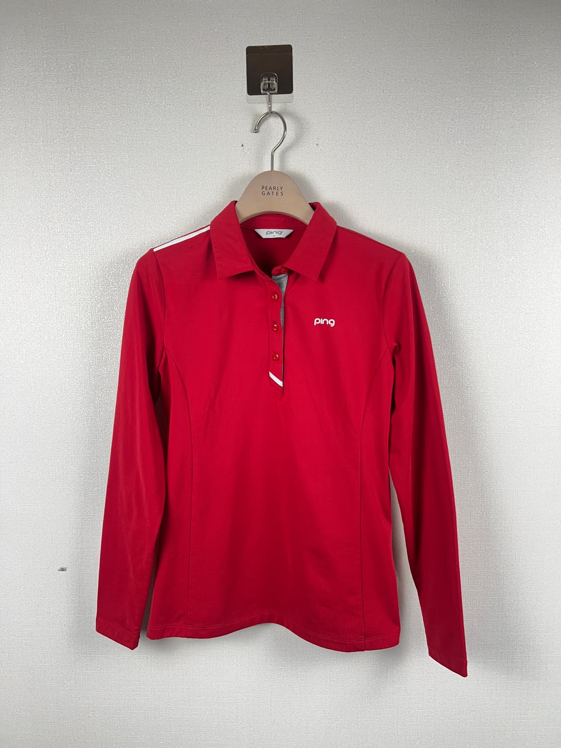 PING 여성 플래킷 배색 기모티셔츠 90 상품이미지3