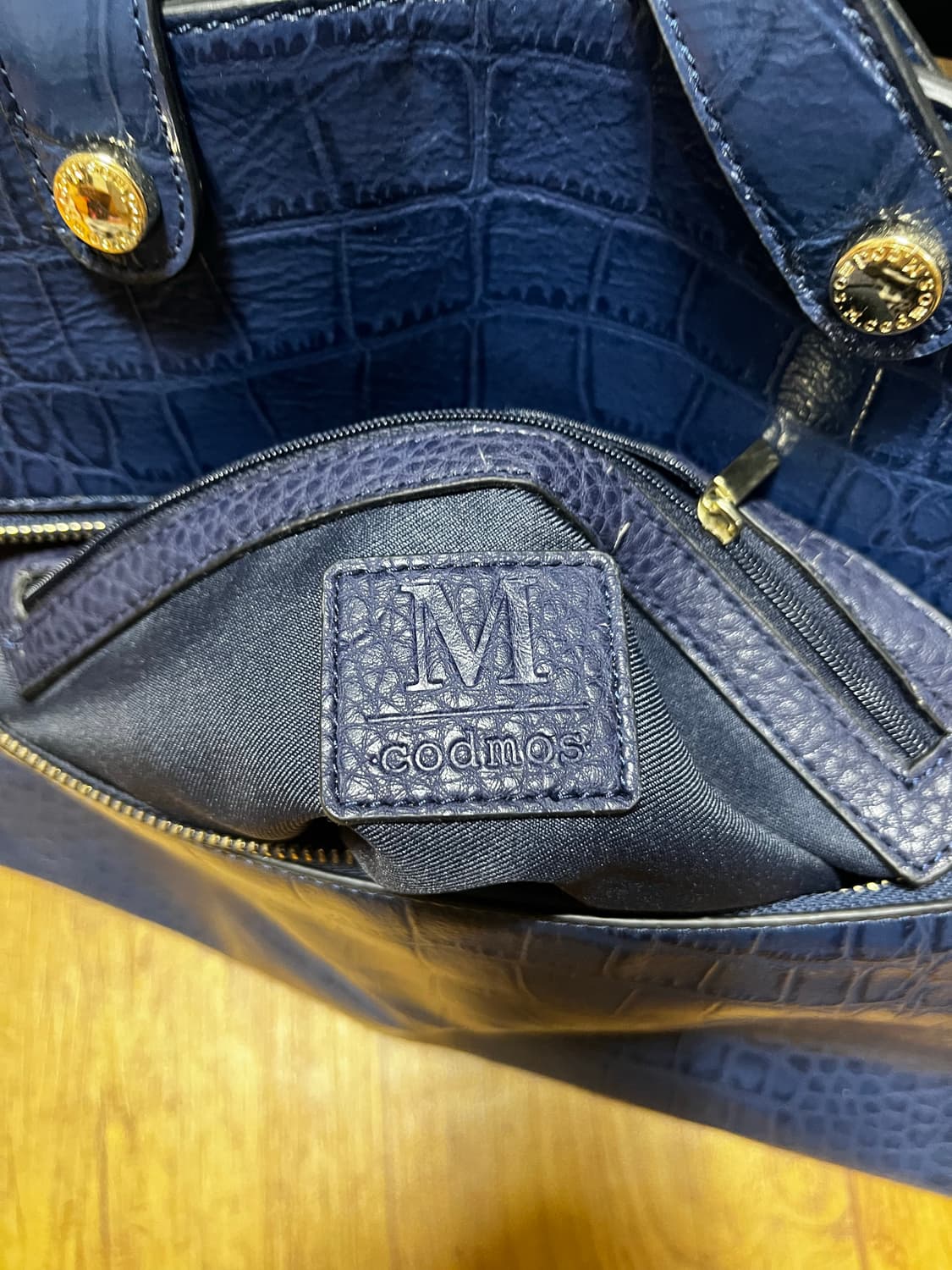 MCODMOS 엠코드모스 크로커엠보 핸드백 숄더백 블루 상품이미지6