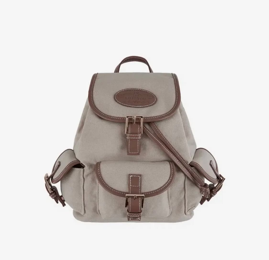 라츠유 캔버스 백팩 가방 1회착 상품이미지1