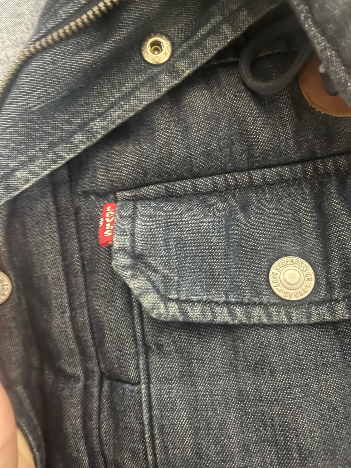 리바이스 인디고 데님 패딩 푸퍼 상품이미지2