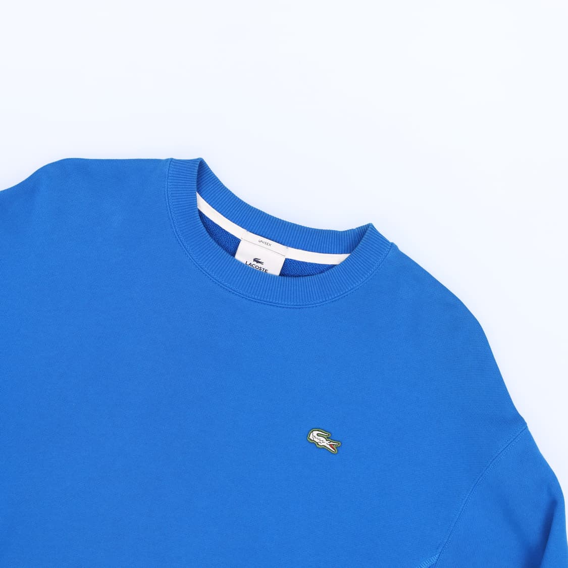 [95] 신형 라코스테 남성 코튼 플리스 스웨트셔츠 맨투맨 블루 3832 상품이미지3
