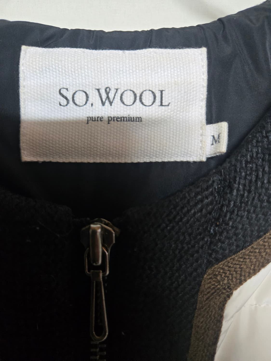 소울 SO.WOOL 아이보리 구스패딩 자켓M 상품이미지6