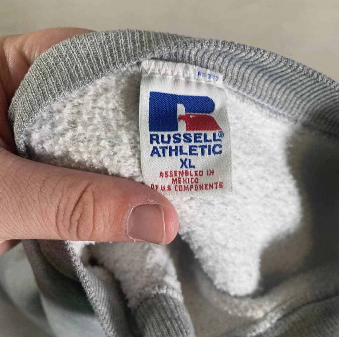 빈티지 러셀 애슬레틱 맨투맨 XL 그레이 상품이미지3