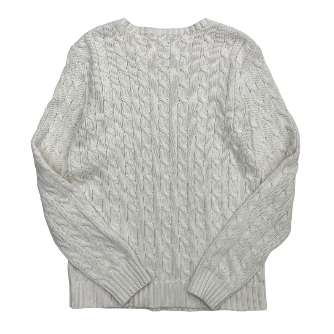 폴로 랄프로렌 글리터포니 아이보리 꽈배기 니트 M 상품이미지2