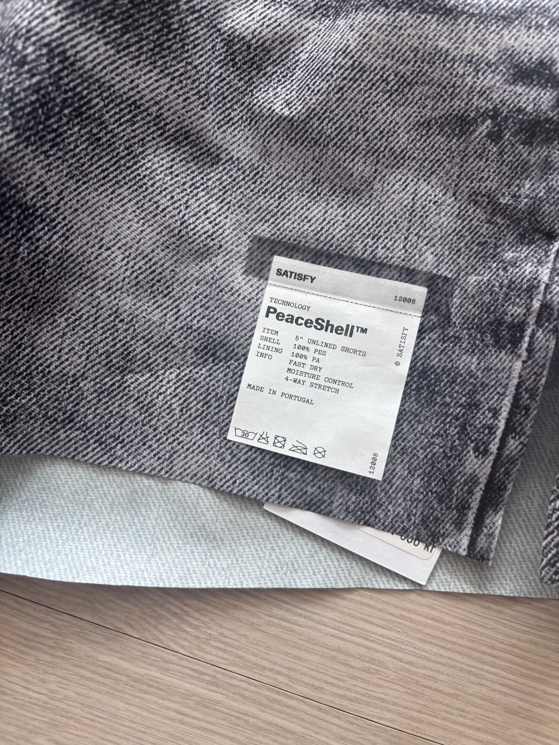 Satisfy 새티스파이 피스쉘 5인치 언라인드 쇼츠 블랙 데님 S 상품이미지2