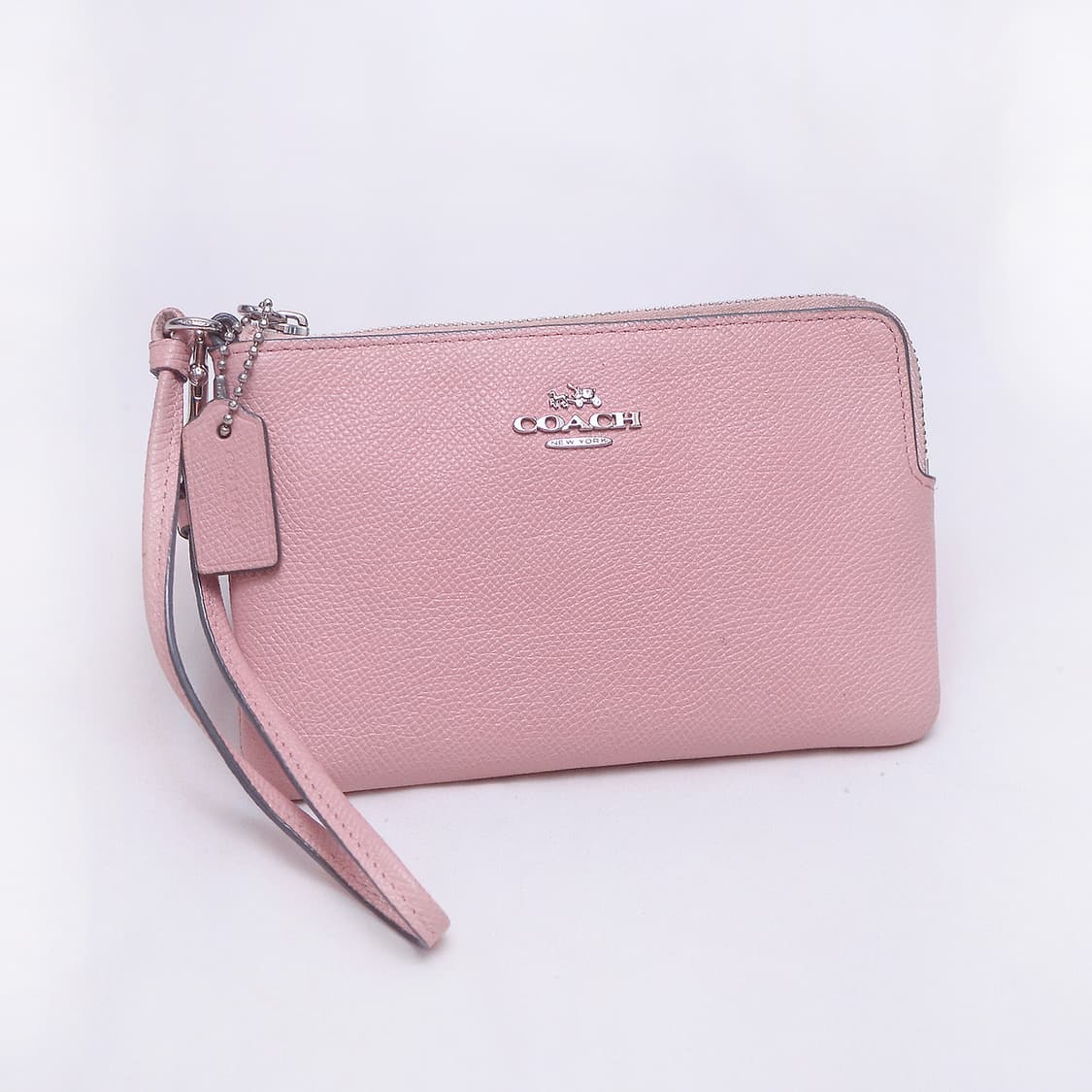 코치 (COACH) 새들레더 미니 핸들 클러치 월렛백 (인디핑크) 상품이미지1