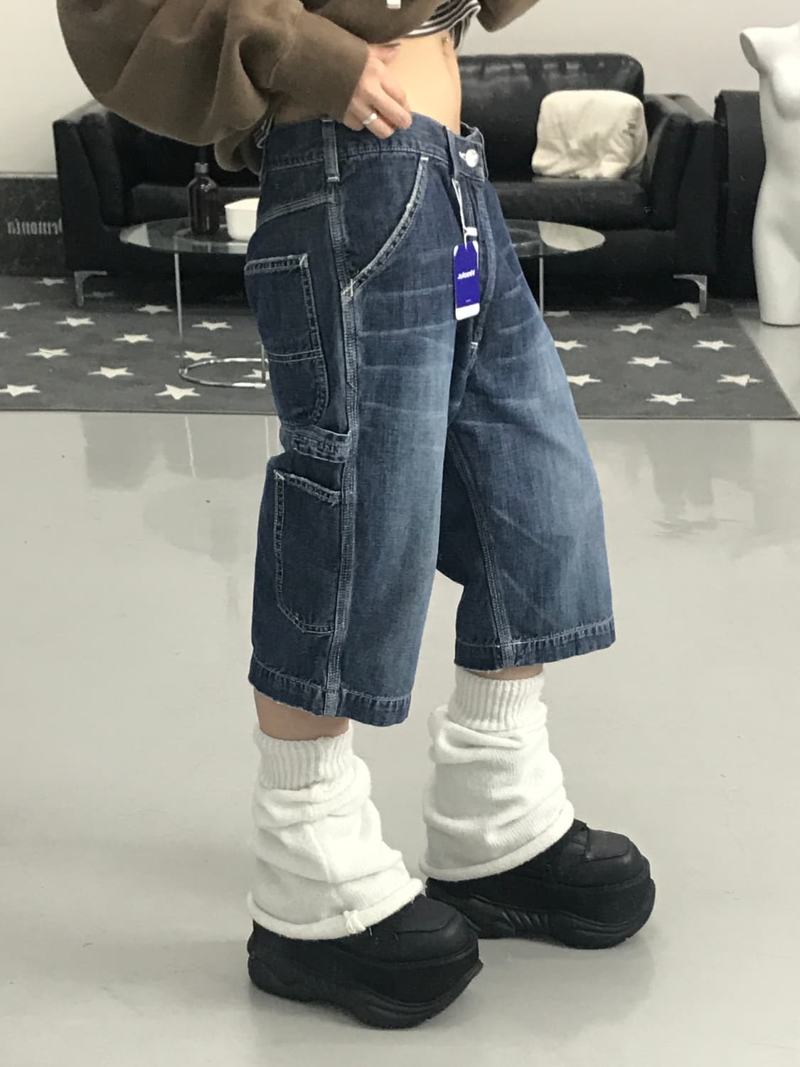 칼하트 카펜터 빈티지 워크 데님 하프팬츠 상품이미지3