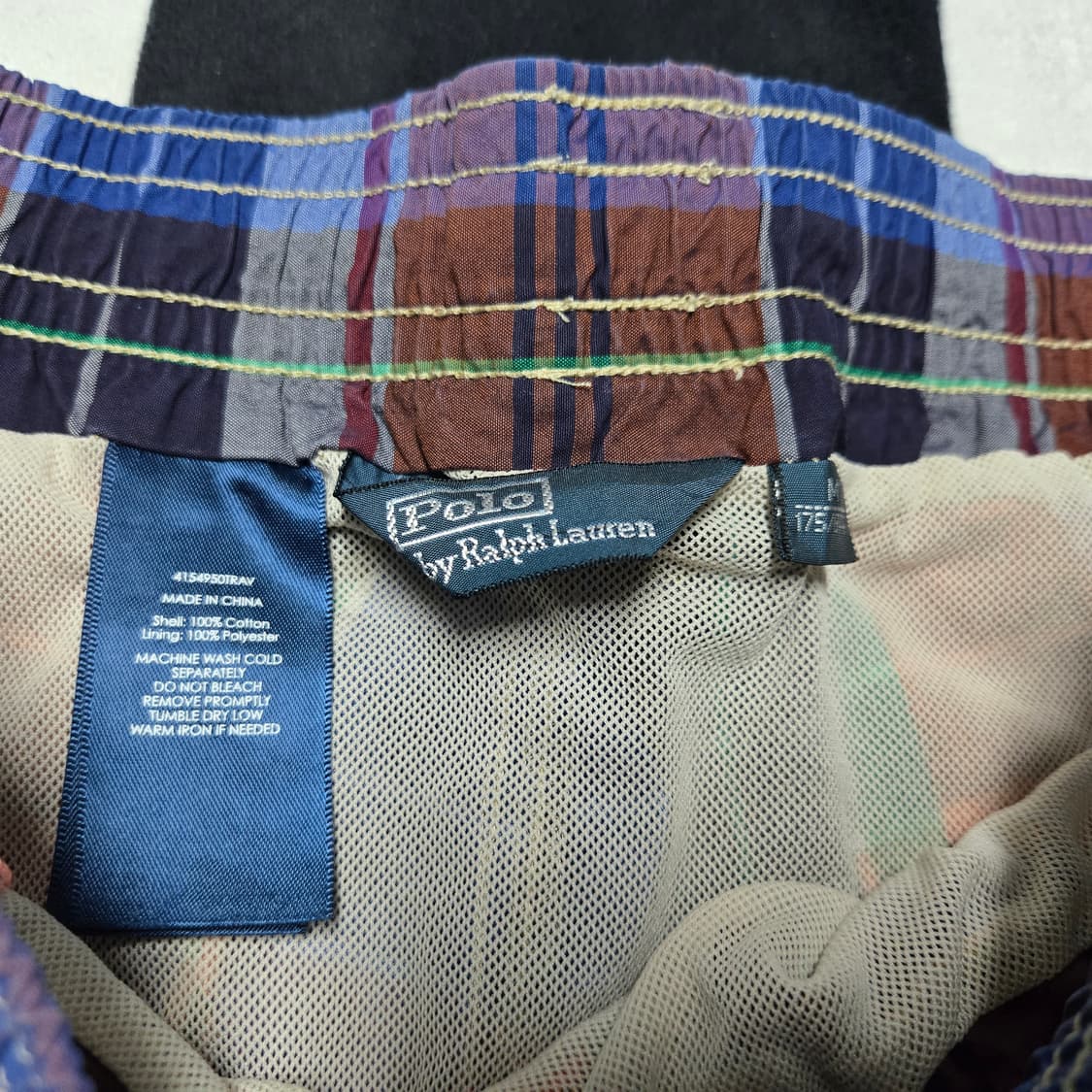 M 폴로랄프로렌 체크 스윔팬츠 수영복 멀티컬러 상품이미지4