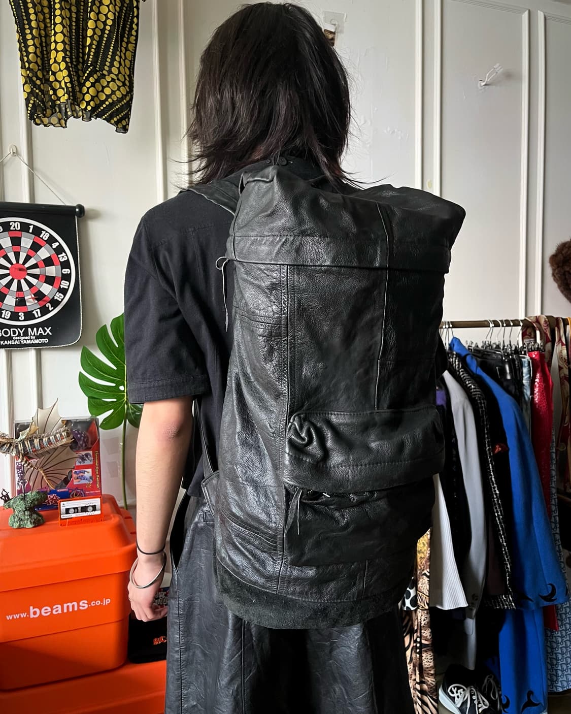 Vintage Real Leather Military Backpack 상품이미지2