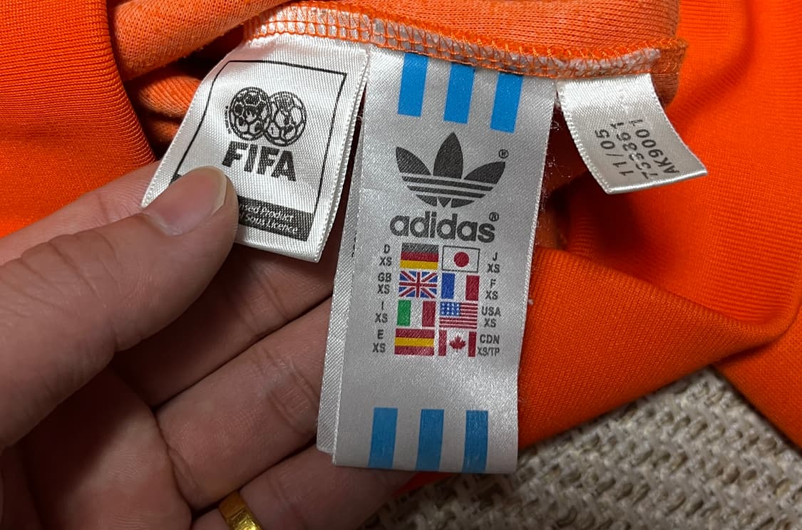 아디다스 네덜란드 월드컵 오버핏 져지 트랙탑 파이어버드 XS 상품이미지9